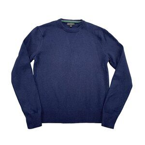 Banana Republic Sweater Mens Small Navy Extra Fine Merino Wool Blend